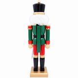 Rear view of 50cm wooden Christmas nutcracker soldier