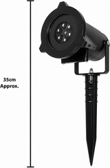LED landscape projector and ground stake approximately 35cm tall
