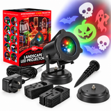 Global Gizmos 51030 Halloween Christmas LED projector with 12 slides and accessories