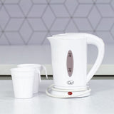 Quest white 0.5L dual voltage travel kettle