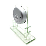 Widdop square glass mantel clock with Roman numeral dial