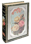 Mirrored floral storage book box with rose design