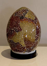 20cm red mosaic glass mini egg table lamp
