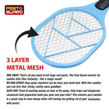 Battery-operated electric fly swatter pest control bat