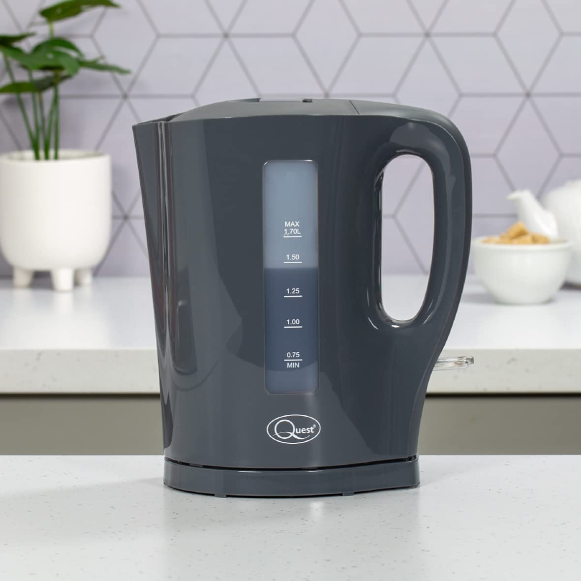 Quest grey 1.7L electric kettle