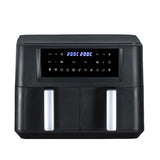 Quest 9L dual basket 2400W air fryer with two 4.5L baskets