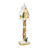 70cm wooden LED Christmas treehouse with warm white lights
