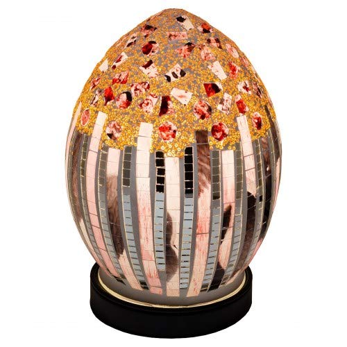 Mini Mosaic Glass Egg Lamp - Art Deco