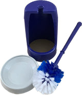 Toilet brush and holder set with water tray in assorted colours