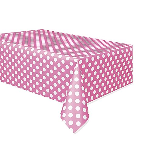 Unique royal blue and white polka dot plastic tablecloth
