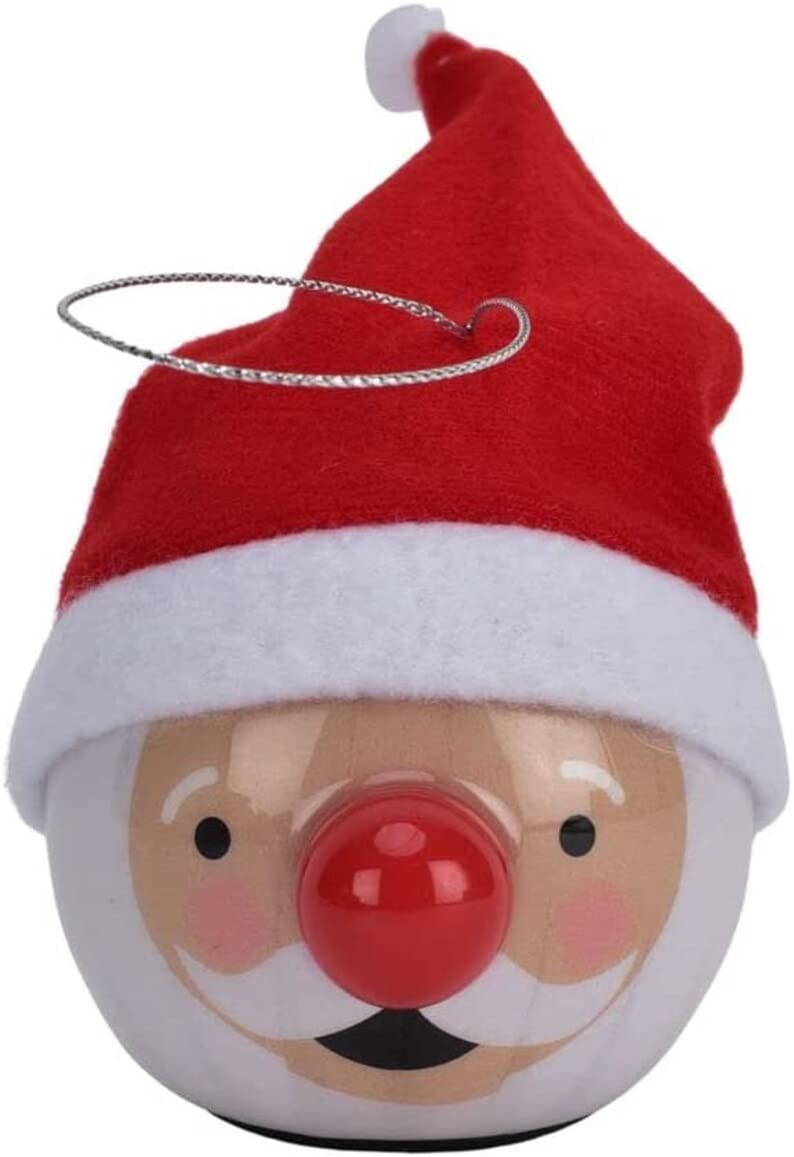 Widdop LED Santa Christmas baubles set of six