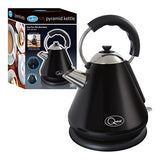 Quest 1.7L black pyramid cordless kettle