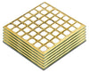 Yellow mosaic glass coasters set of 6