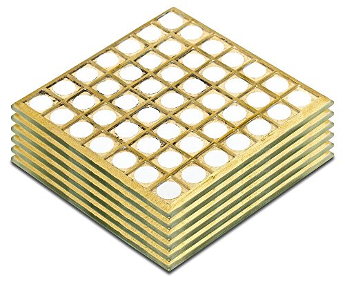 Yellow mosaic glass coasters set of 6