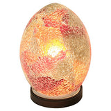 20cm black mosaic glass mini egg table lamp