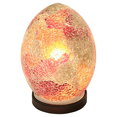 20cm black mosaic glass mini egg table lamp