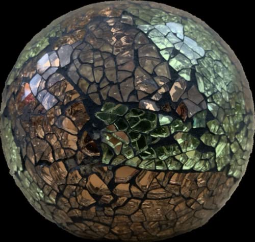 Battery Operated Glass Mosaic Tealight Balls (GOLD)