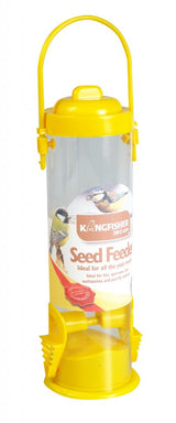Kingfisher yellow hanging wild bird seed feeder