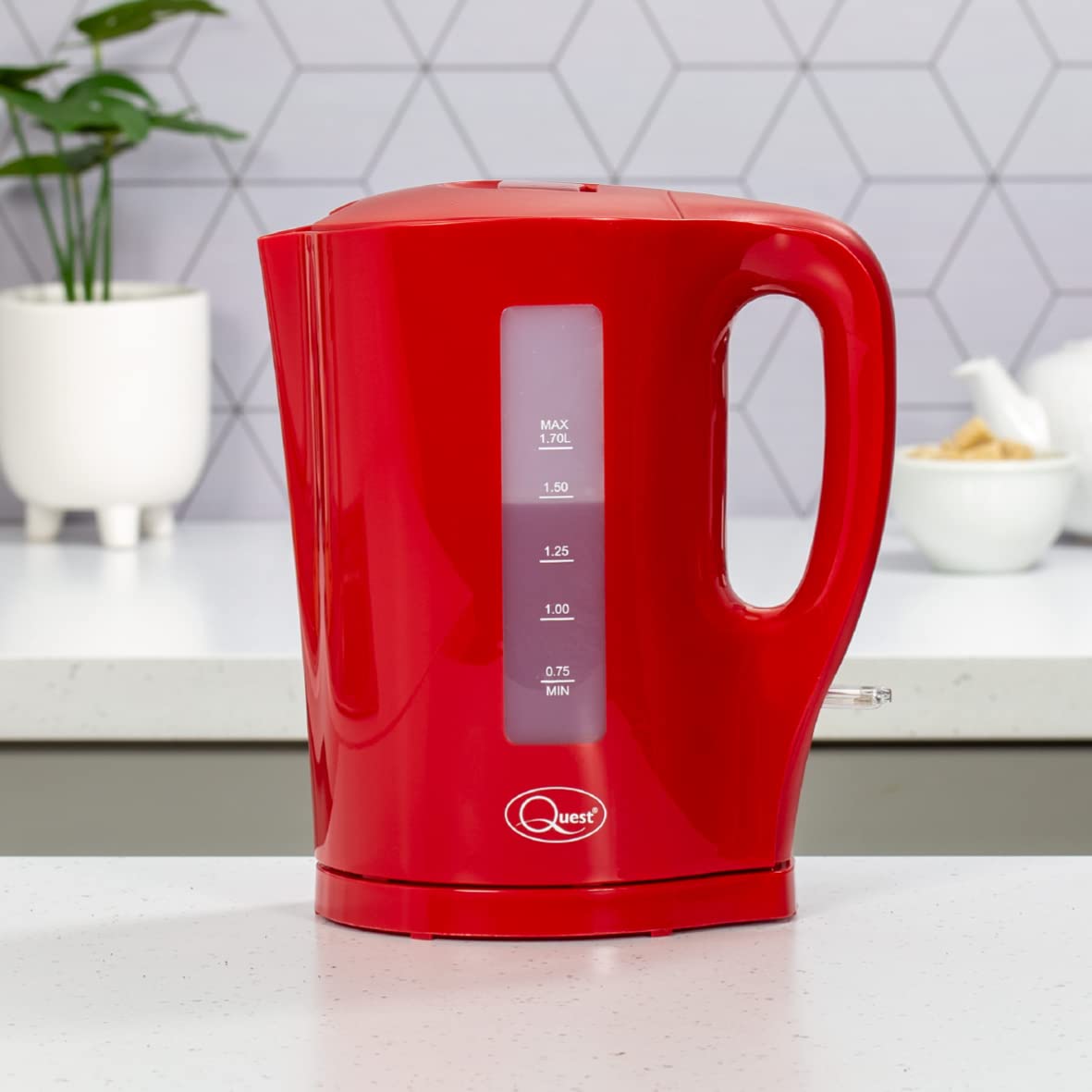 Quest red 1.7L electric kettle