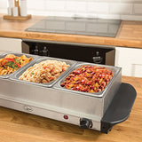 Quest 3.6 litre buffet food warmer with clear lids