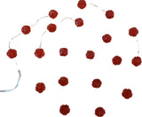 20 red rose LEDs on flexible copper wire