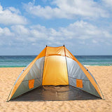 Milestone grey pop-up beach tent with UV50+ protection