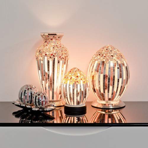Mini Mosaic Glass Egg Lamp - Art Deco