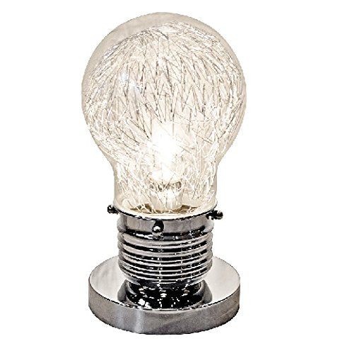 Febland LH73T Polished Chrome Bulb Shaped Modern Table Lamp