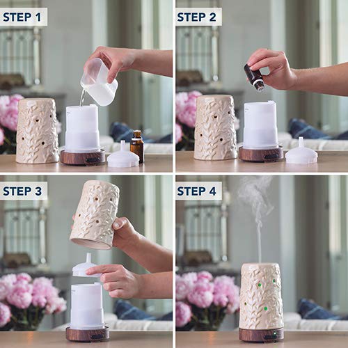 Airomé Flourish 100ml ceramic ultrasonic essential oil diffuser