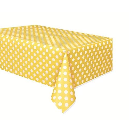 Unique royal blue and white polka dot plastic tablecloth