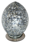 Mosaic Egg Lamp, Glass, Black, Medium