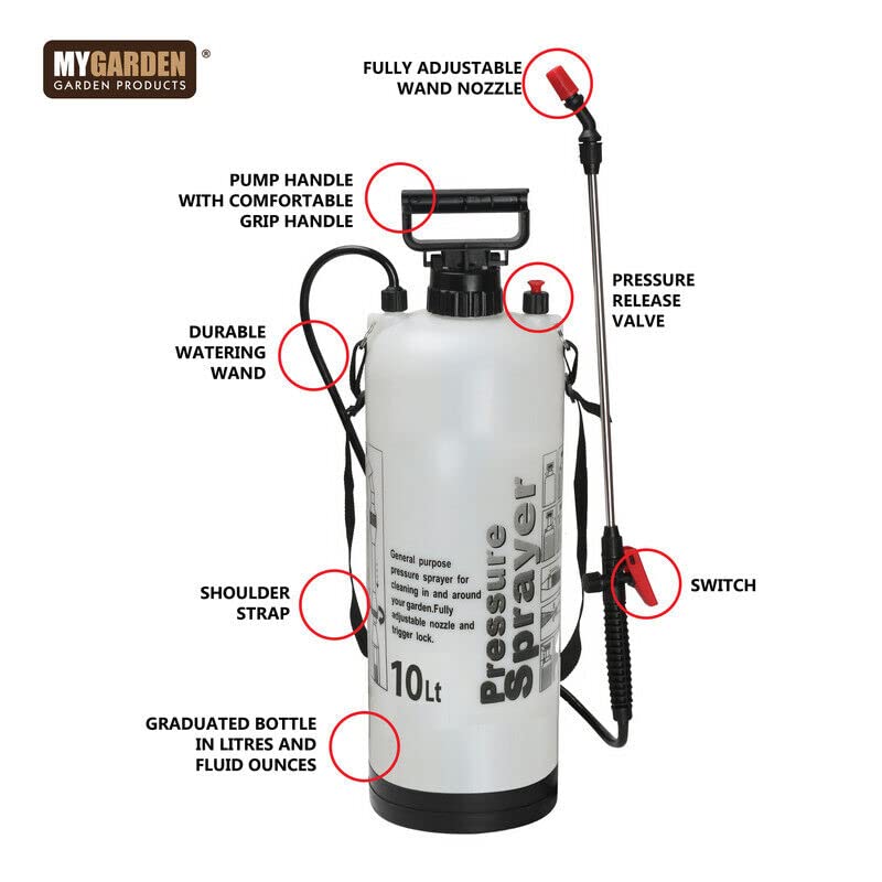 5L garden pressure sprayer with adjustable nozzle