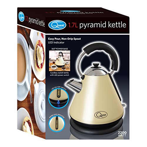 Quest cream 1.7L pyramid kettle 2200W