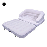 5-in-1 Inflatable Sofa Bed & Camping Chair, Grey - Avenli