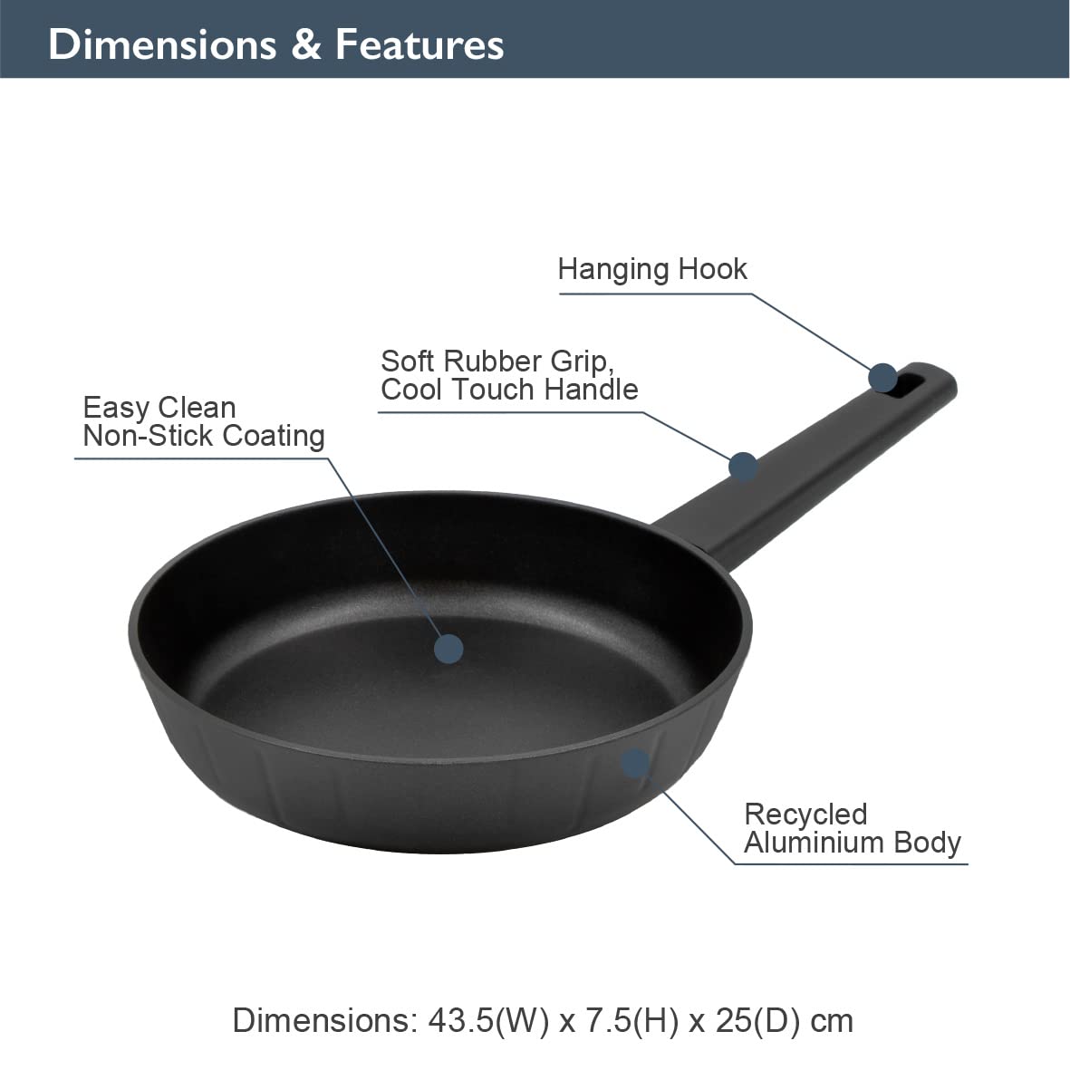 Blackmoor Neuvo 24cm Non-Stick Frying Pan for Induction Hobs