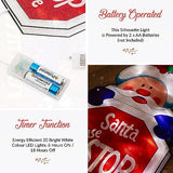 Battery-operated Santa window light for indoor Christmas displays