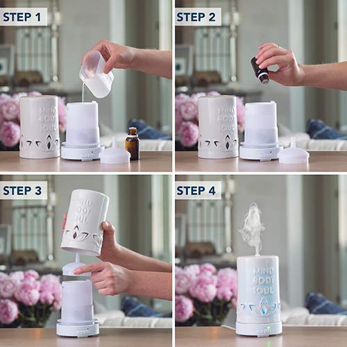Airomé Mind Body Soul 100ml porcelain essential oil diffuser