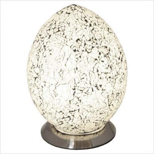20cm red mosaic glass mini egg table lamp