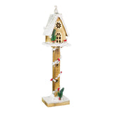 70cm wooden LED Christmas treehouse with warm white lights