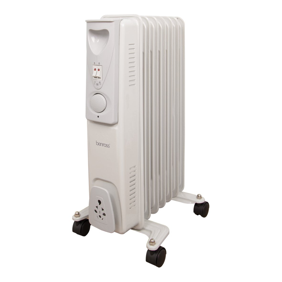 Benross 1500W 7-fin oil-filled radiator in white