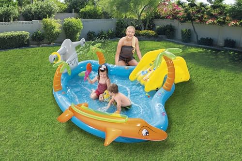 Bestway Inflatable Kids Water Play Center - Sea Life Paddling Pool with Multiple Activities