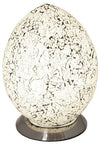 Mosaic Egg Lamp, Glass, White, Medium