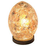 20cm black mosaic glass mini egg table lamp