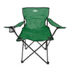 Milestone green folding camping chair with cup holder