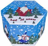 Set of 14 fun Christmas scene decoupage baubles