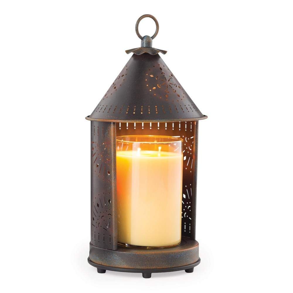 Candle Warmers primitive tin punched candle warmer lantern