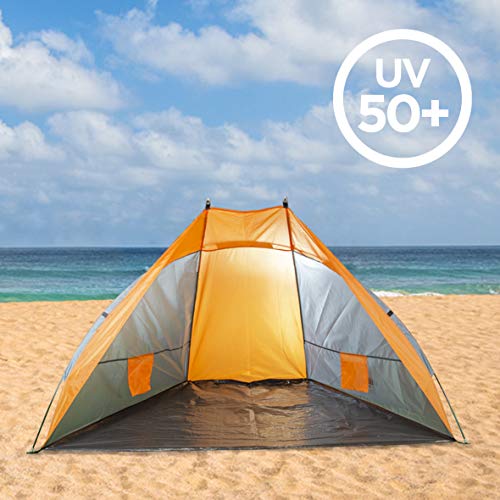 Milestone beach tent with two security pockets