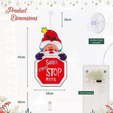 The Christmas Workshop Santa Stop Here LED window light