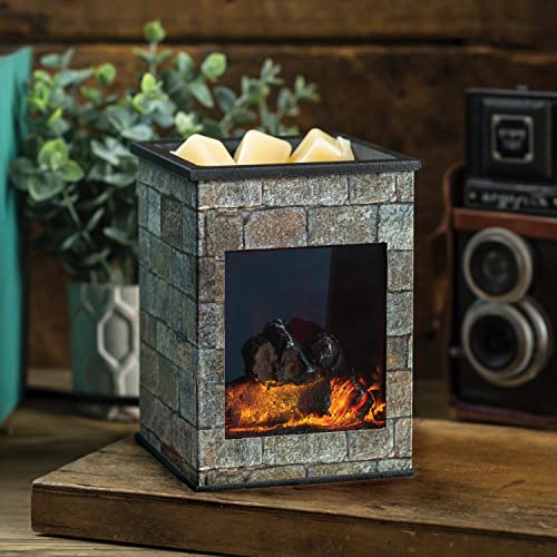 Candle Warmers Etc. Hearthstone grey fireplace fragrance warmer