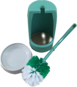 Toilet brush and holder set with water tray in assorted colours